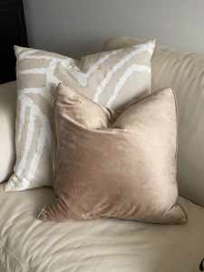 Designer Cushions with feather inserts
