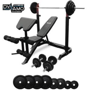 Bench Press Set with 110kg Barbell Set & Dumbbells New in Box