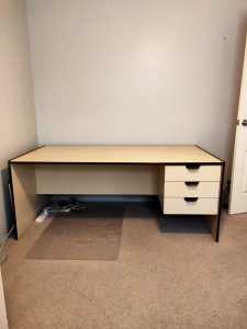 Sewing table desk with 3 drawers