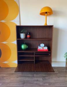 Mid Century Danish Made Rosewood Bookcase Cabinet by AEJM Mobler