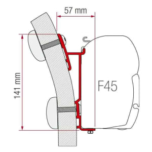 Fiamma F45 Awning Single Mounting Bracket - 15 Degree Angle 