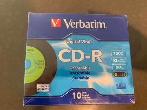 NEW Verbatim CD-R Discs, 10 pack