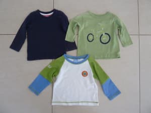 Boys: 3x Long Sleeved T-shirts. Sprout/Target. Size: 1 yrs Gently used