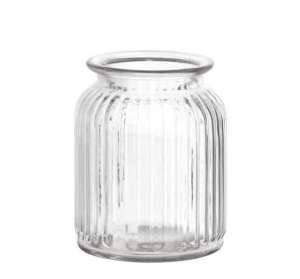 Ribbed Glass Vases- Brand New- Candy Jars