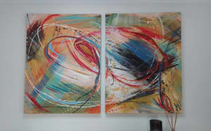 ORIGINAL ABSTRACT TEXTURED CANVAS PAINTINGS