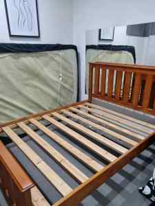 Double bed frame pine