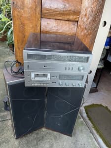 PYE MC- 5 STEREO TURNER/ STEREO CASSETTE DECK with speakers