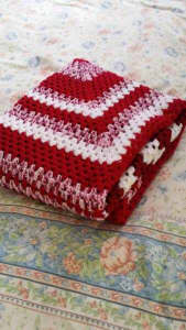 Blanket, Hand-made, Crochet, Queen size, Bright colour