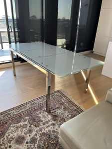 Glass top Dining Table - Extendable