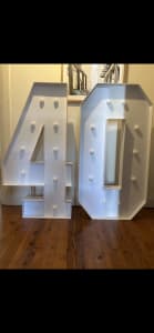 5ft Cardboard Marquee Light Up Numbers 40