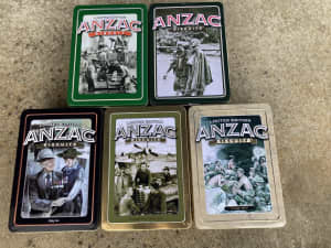 ANZAC Limited Edition Biscuit Tins x 5