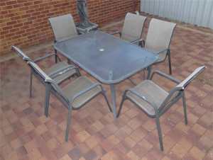 OUTDOOR TABLE AND CHAIRS
