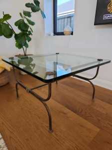 Coffee Table Vintage - Glass/Bronze