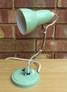 Vintage Mid Century Daydream Green Desk Lamp