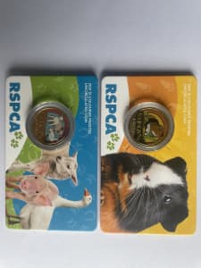 2021 Coloured & Frosted RSPCA carded coins