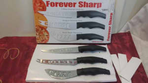 Forever Sharp Surgical Stainless Steel Knives. Fillet & Carving Knives. Lot  of 3