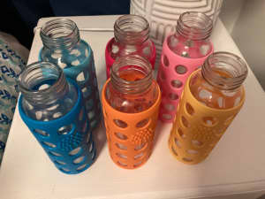 Baby Bottles Glass Silicone covers