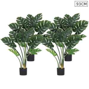 4X 93cm Artificial Indoor Potted Turtle Back Fake Decoration Tree...