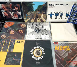 The Beatles records for sale.