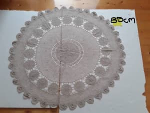 Hand-made Vintage Round Table Cloth- never been used