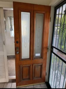 Solid Timber Door with Glass Panels