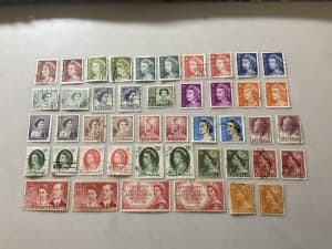 old AUSTRALIAN postage stamps lot No.225 free 130 Aussie stamps