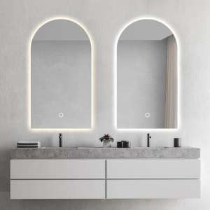 Arched 600 x 900 mm LED Mirror Three colour option 