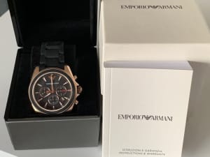 Emporio Armani Chrono Watch - Black/Gold. Good Condition. $299 ono.