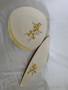 2 vintage Mimosa pattern Carlton Ware serving trays platters