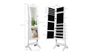 Mirror jewellery cabinet stand