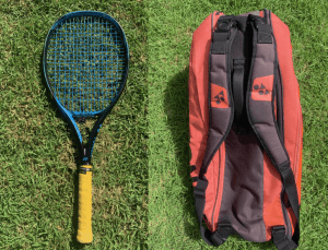 2 Yonex EZone 98 Racquets (GRIP 4 1/4) And a 9R Yonex Tour Edition Bag