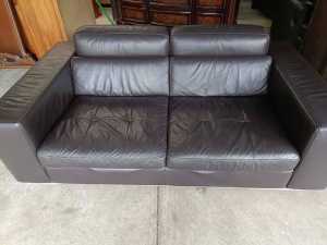 Comfortable Leather 2.5 Seater Sofa Couch Lounge Furniture