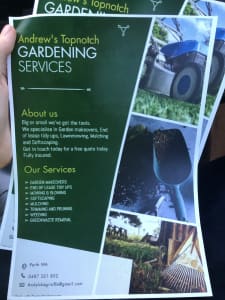 Gardening and Mowing