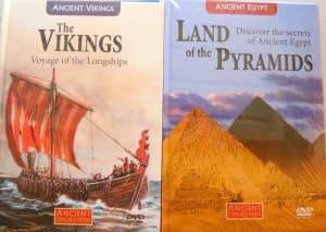 The Vikings voyage of the Long ship and Land of the Pyramids DVDs