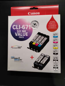 Canon Printer Ink CLI671 Six Ink Value Pack
