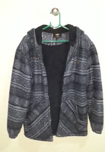 Blue Fleece Hooded Jacket as new condition Size M