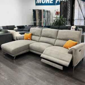 FLOOR STOCK SALE! Luciano Sofa with Electric Recliner with USB Port