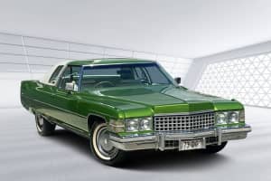 1974 Cadillac De Ville Green 3 Speed Automatic Coupe