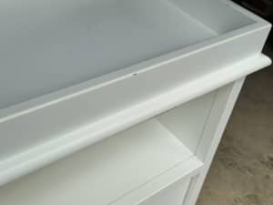 White Boori change table with 2 drawers