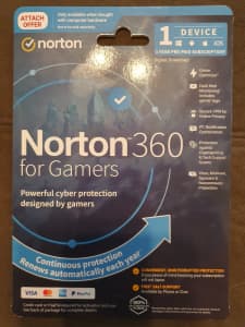 Norton 360 for Gamers (Antivirus) 1 Year Pre-Paid Subscription