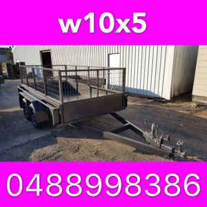 10x5 tandem box trailer with cage full checker plate aus made