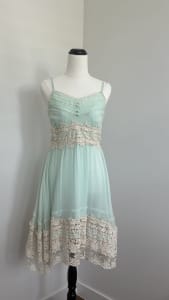 Chicwish Mint Green Lace Dress, special occasion dress, small