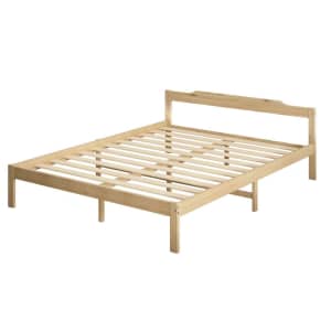 Levede Wooden Bed Frame Double Size Mattress Base Solid Timber Pi...