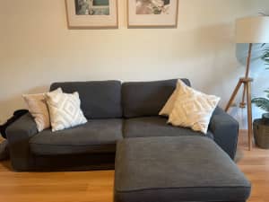 IKEA 3 seater sofa with Ottoman
