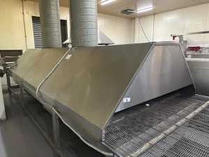Stainless Steel Conveyorised Cooling Tunnel Approx 11m x 3m