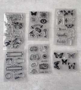 8 Collections of Clear Stamps for Card Making and Scrapbooking