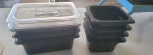 Black storage food Containers 
