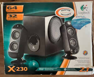 Logitech X-230 2.1 Speaker System, Excellent Condition