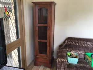 Solid timber display cabinet
