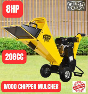 8HP Wood Chipper Garden Mulcher Petrol Woodchipper - Limited Stock